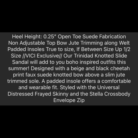 vici Trinidad Knotted Slide Sandal Cheetah Print Gold - Picture 9 of 9